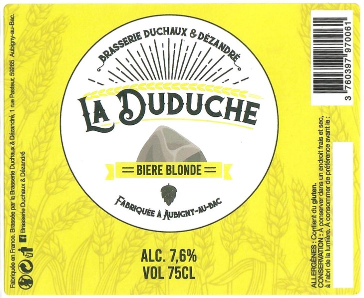 Etiquette BRASSERIE DUCHAUX 10