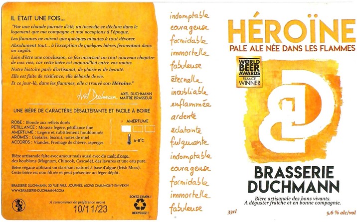 Etiquette BRASSERIE DUCHMANN 01