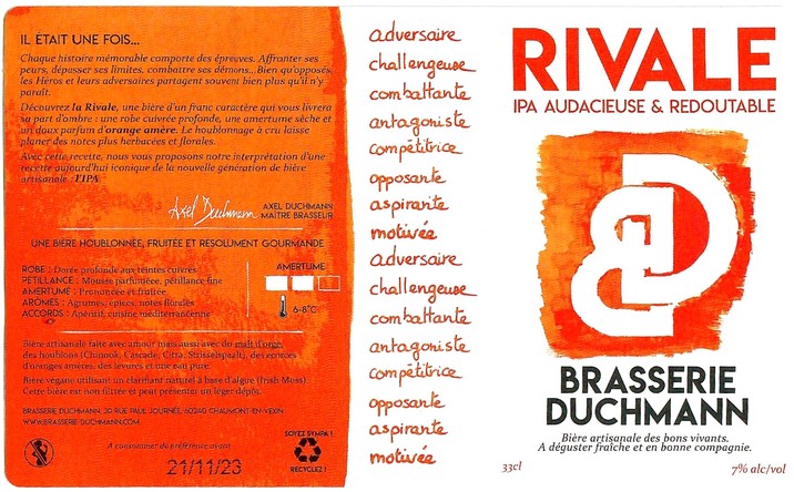 Etiquette BRASSERIE DUCHMANN 02