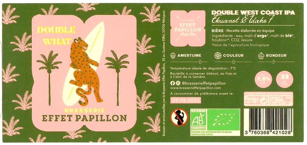 Etiquette BRASSERIE EFFET PAPILLON 113