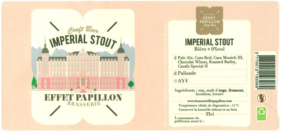 Etiquette BRASSERIE EFFET PAPILLON 115