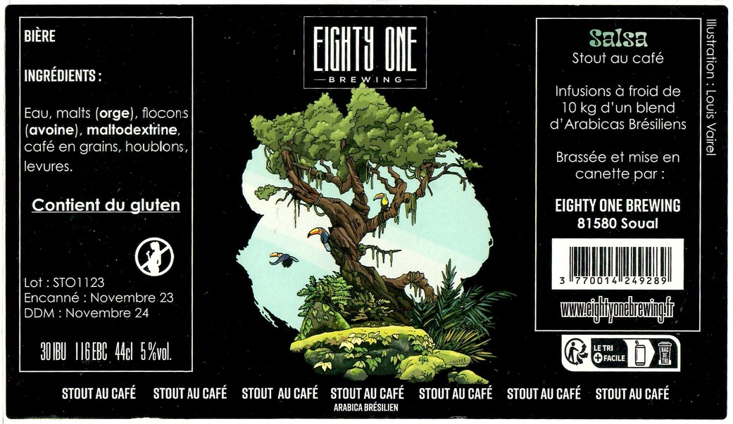 Etiquette BRASSERIE EIGHTY ONE 10
