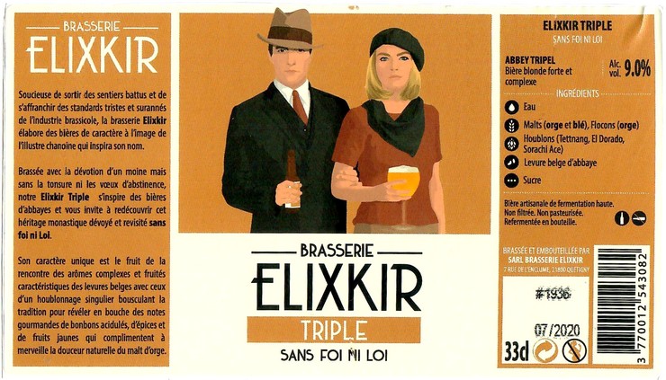 Etiquette BRASSERIE ELIXKIR 54