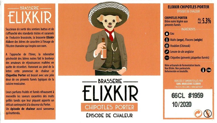 Etiquette BRASSERIE ELIXKIR 57