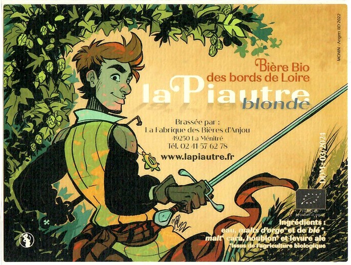 Etiquette BRASSERIE FABRIQUE BIERES ANJOU 86