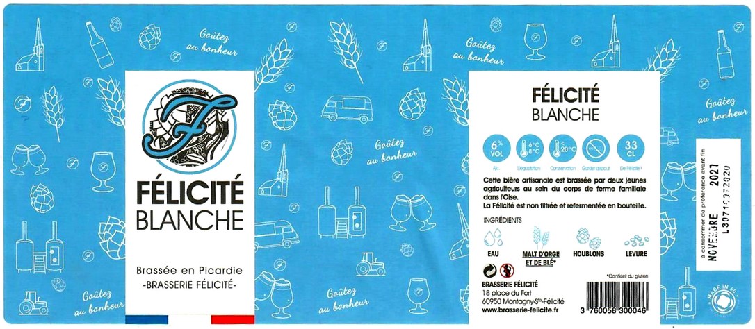 etiquette BRASSERIE FELICITE 06