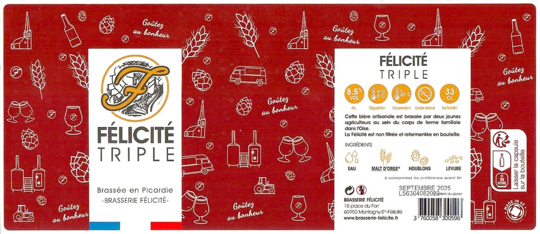 Etiquette BRASSERIE FELICITE 17