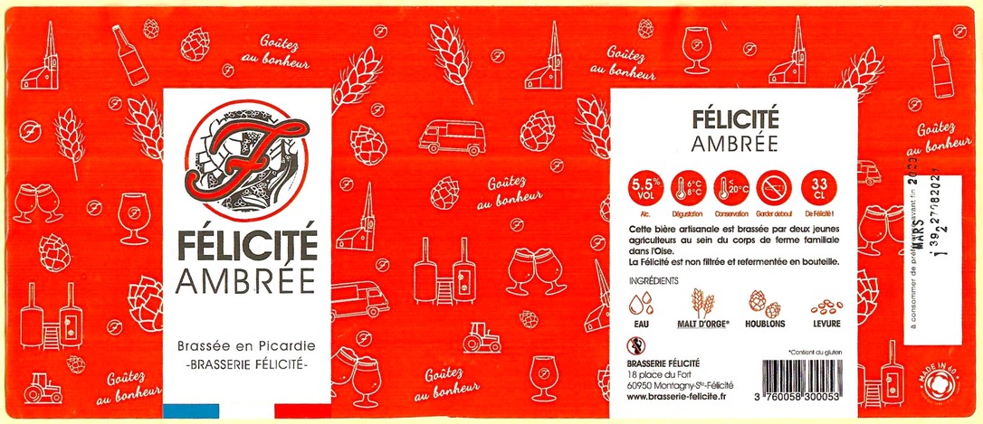 Etiquette BRASSERIE FELICITE 18