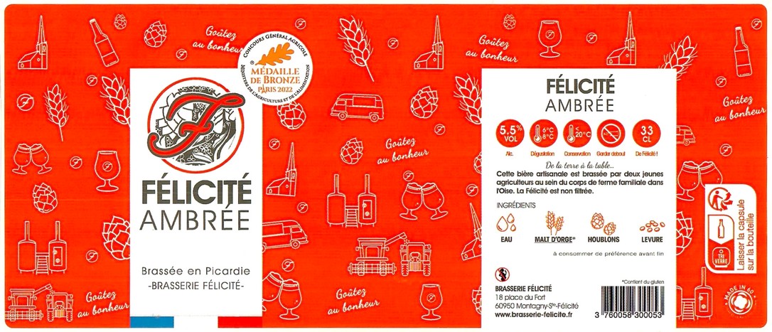 Etiquette BRASSERIE FELICITE 19
