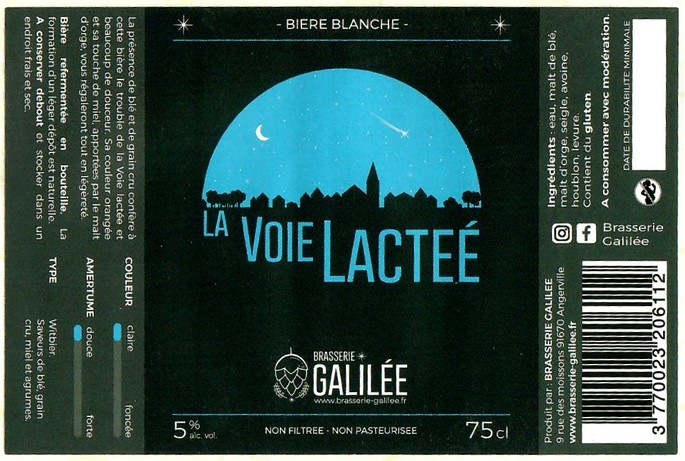 Etiquette BRASSERIE GALILEE 65