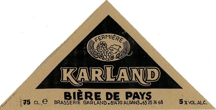Etiquette BRASSERIE GARLAND 18