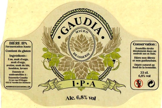 Etiquette BRASSERIE GAUDIA 02