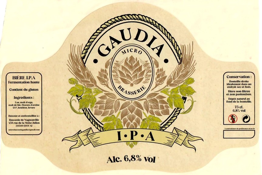 Etiquette BRASSERIE GAUDIA 04