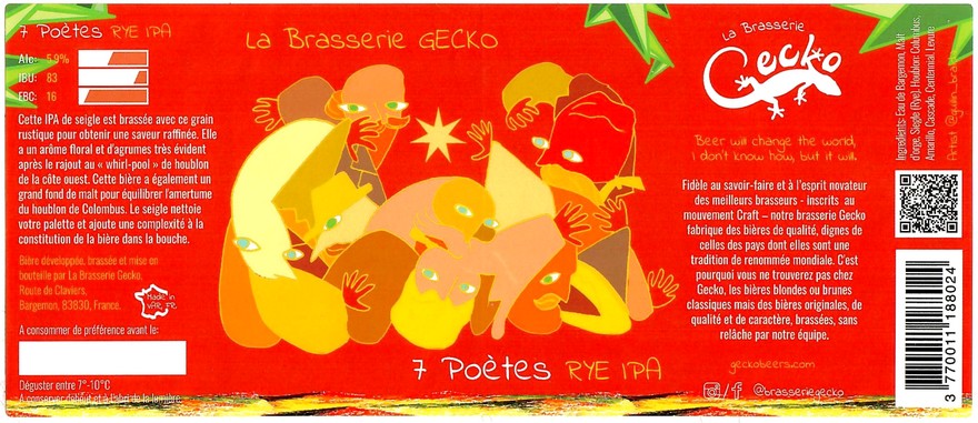 Etiquette BRASSERIE GECKO 01
