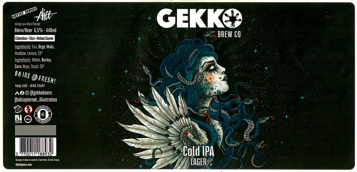 Etiquette BRASSERIE GEKKO 10