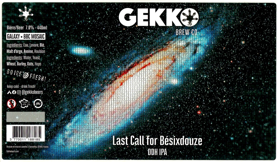 Etiquette BRASSERIE GEKKO 13