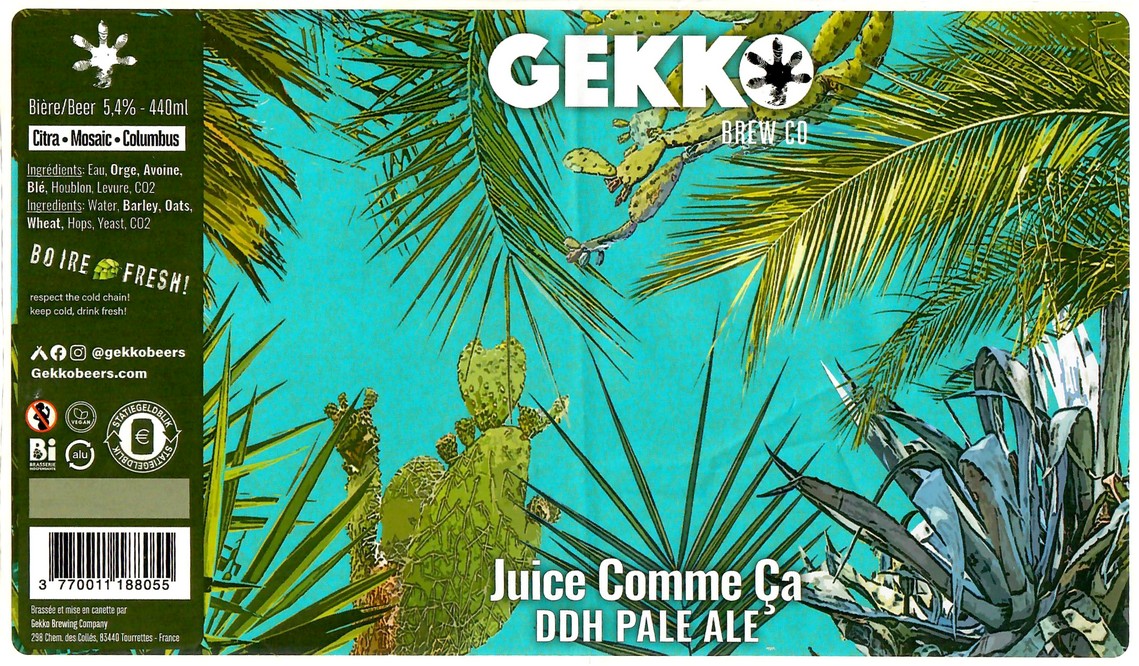 Etiquette BRASSERIE GEKKO 27