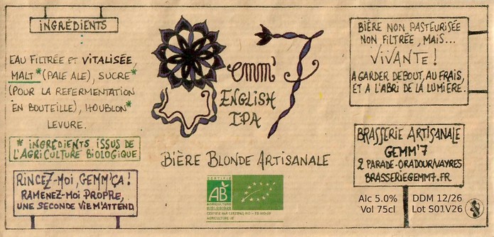 Etiquette BRASSERIE GEMM7 36