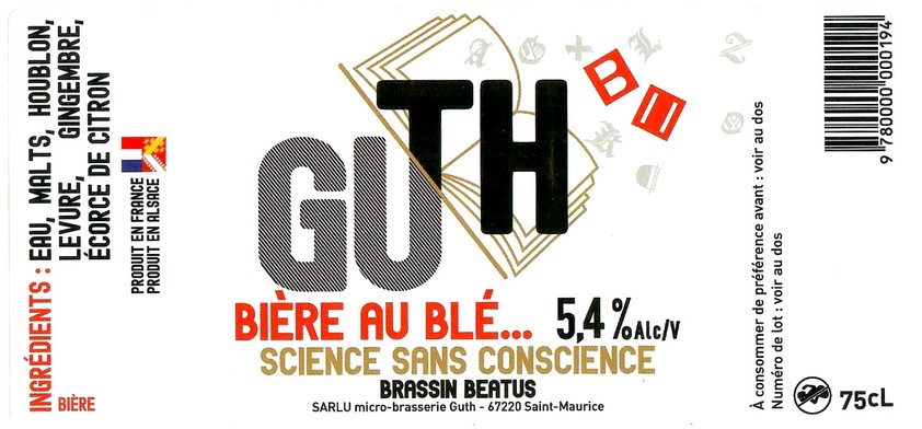 Etiquette BRASSERIE GUTH 07