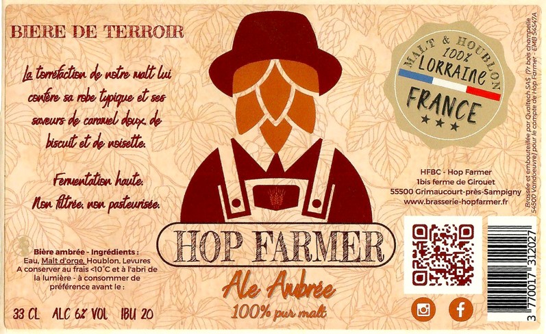 Etiquette BRASSERIE HOP FARMER 07