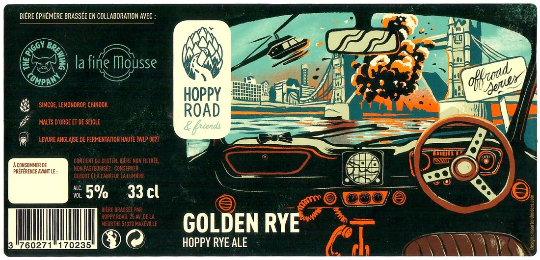 Etiquette BRASSERIE HOPPY ROAD 51