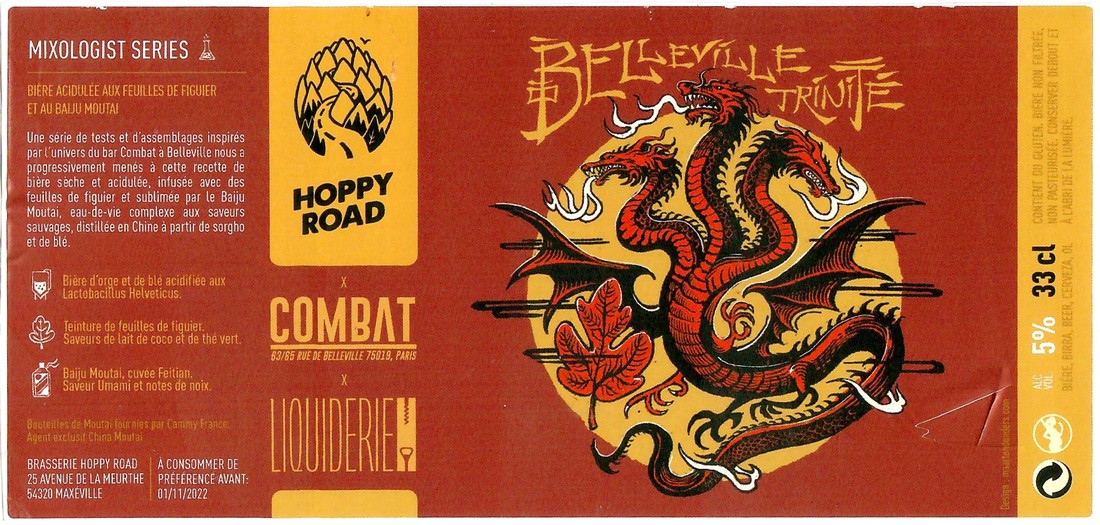 Etiquette BRASSERIE HOPPY ROAD 81