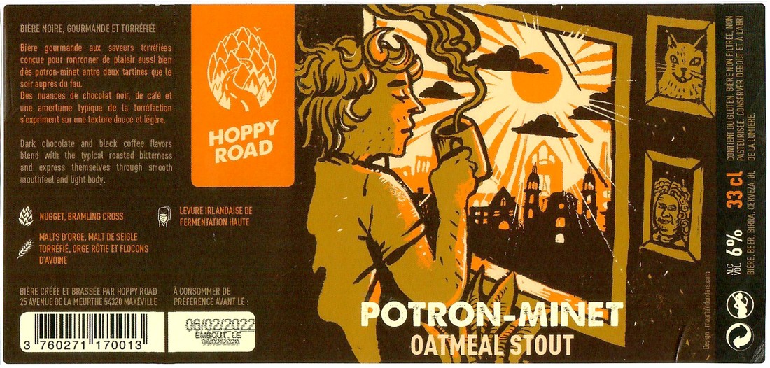 Etiquette BRASSERIE HOPPY ROAD 85