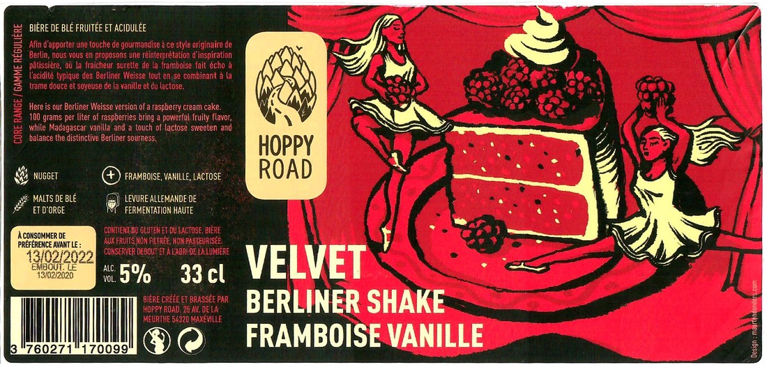 Etiquette BRASSERIE HOPPY ROAD 90