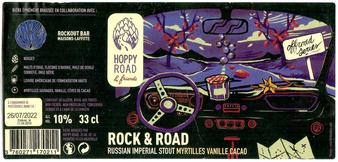 Etiquette BRASSERIE HOPPY ROAD 91