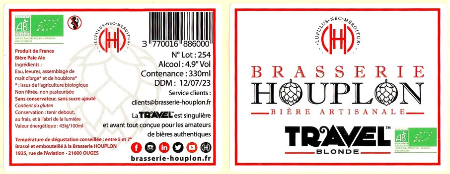 Etiquette BRASSERIE HOUPLON 02