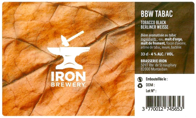 Etiquette BRASSERIE IRON 04