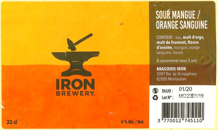 Etiquette BRASSERIE IRON 17