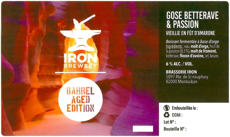 Etiquette BRASSERIE IRON 42