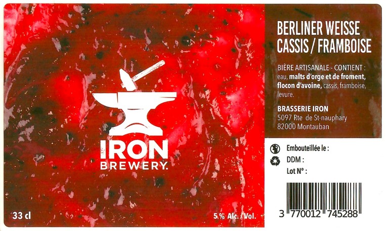 Etiquette BRASSERIE IRON 43