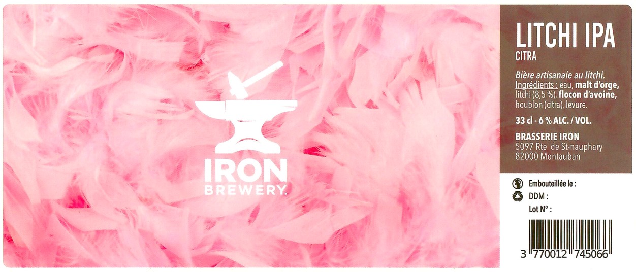 Etiquette BRASSERIE IRON 55