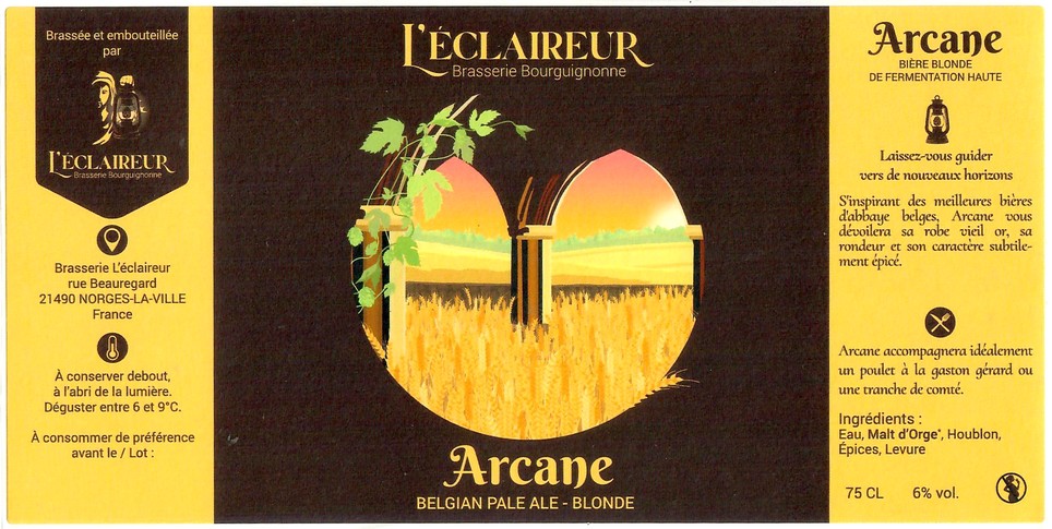 Etiquette BRASSERIE L'ECLAIREUR 14