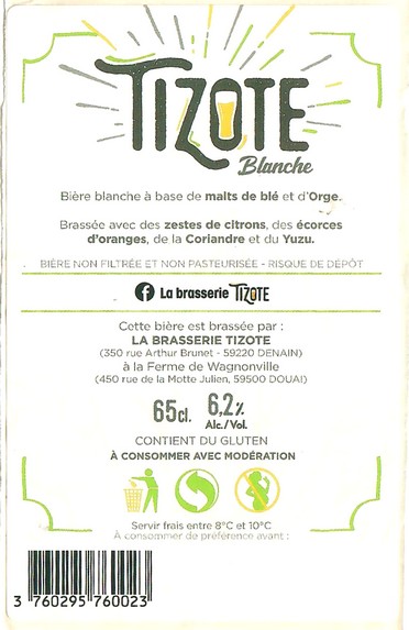 Etiquette BRASSERIE L'ESCREBOISE 86B