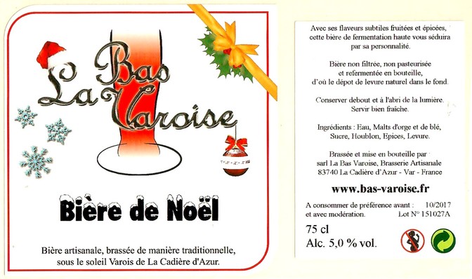 Etiquette BRASSERIE LA BAS VAROISE 03