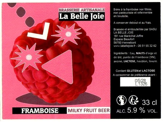 Etiquette BRASSERIE LA BELLE JOIE 15