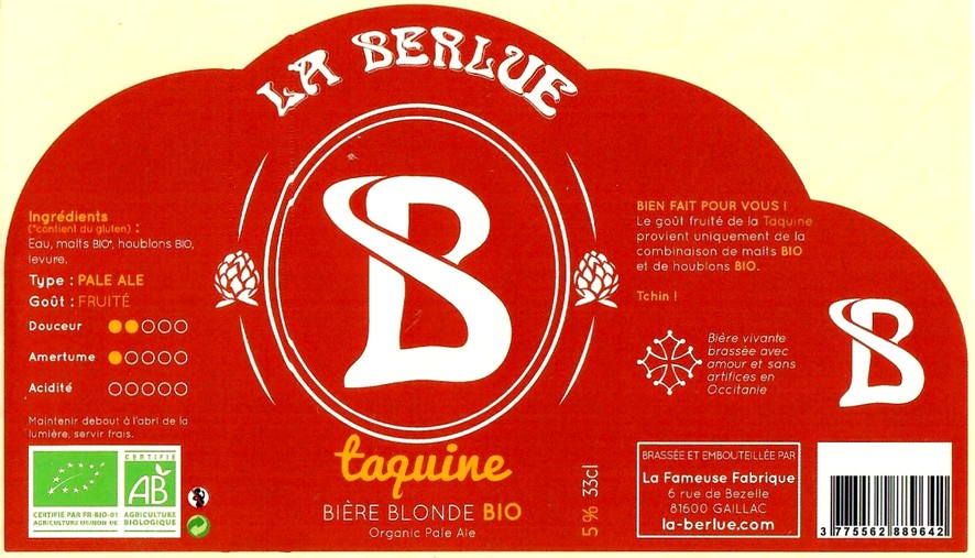 Etiquette BRASSERIE LA BERLUE 04