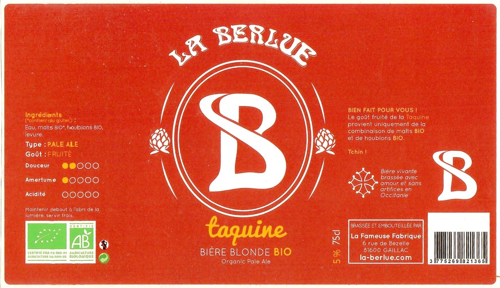 Etiquette BRASSERIE LA BERLUE 31