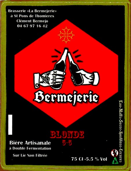 etiquette BRASSERIE LA BERMEJERIE 01
