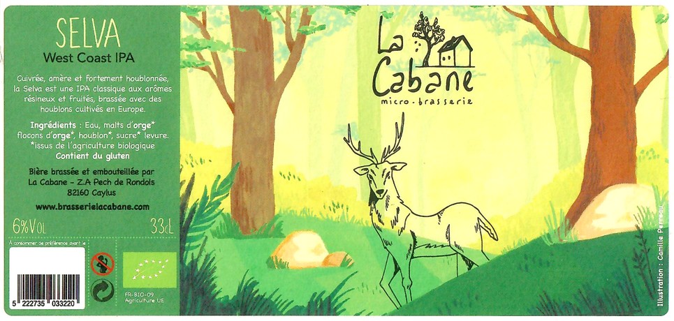 Etiquette BRASSERIE LA CABANE 01