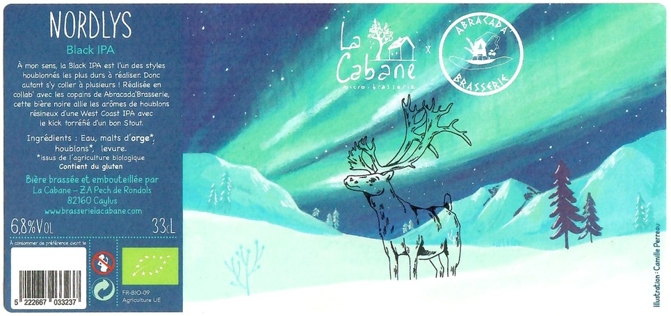 Etiquette BRASSERIE LA CABANE 06