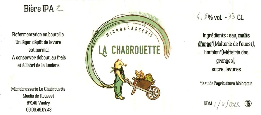 Etiquette BRASSERIE LA CHABROUETTE 02