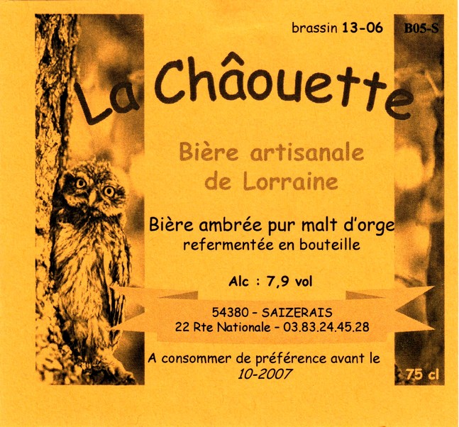 etiquette BRASSERIE LA CHAOUETTE 03