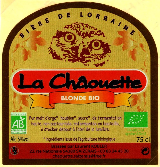 etiquette BRASSERIE LA CHAOUETTE 11