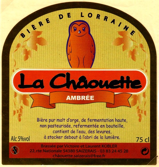 etiquette BRASSERIE LA CHAOUETTE 17