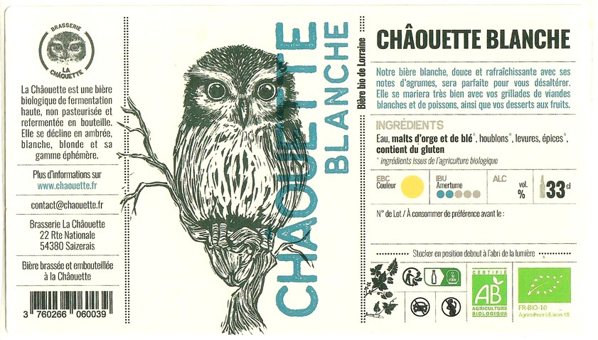 Etiquette BRASSERIE LA CHAOUETTE 35