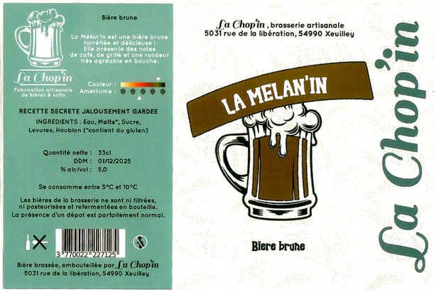 Etiquette BRASSERIE LA CHOP'IN 03